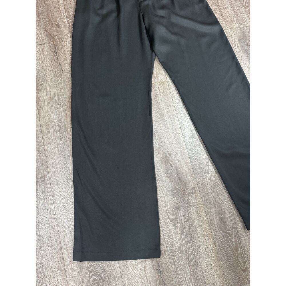 Reformation Black Pleated Relaxed Bottom Flare Pants -Sz 6~ Stylish~ - Picture 3 of 15
